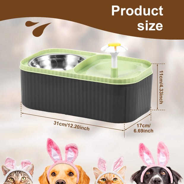 Fontana per animali domestici da 3 litri Fontana automatica per cibo per gatti Filtro Dispenser per bere animali domestici USB Muto elettrico per fontana con filtro intelligente per cani gatto - My Store Pet