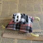 Simulazione Ornamenti giocattolo per gatti Simulazione Animale Fiore Cuscino di stoffa per gatti Pisolino per gatti Ornamenti per bambole da tavolo per gatti - My Store Pet