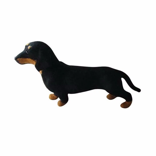 Simulazione bassotto modello animale piccolo ornamento giocattolo cucciolo di cane realistico farcito cane da compagnia fatto a mano - My Store Pet