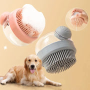1pc Pet Bath Brush Silicone morbido con Dispenser di Shampoo massaggio delicato per toelettatura e pulizia di pellicce e capelli - My Store Pet