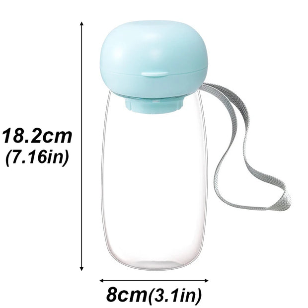 Alimentatore per animali domestici Ciotola Distributore d'acqua 2 in 1 Cibo portatile design pieghevole portatile Gatto Viaggio all'aperto Tazze per funghi Forniture per animali domestici - My Store Pet