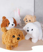 Cani giocattolo per bambini che camminano e abbaia Coda che scodinzolante Peluche Animali elettronici interattivi Cuccioli Giocattoli Montessori per ragazze Bambini piccoli Bambini - My Store Pet