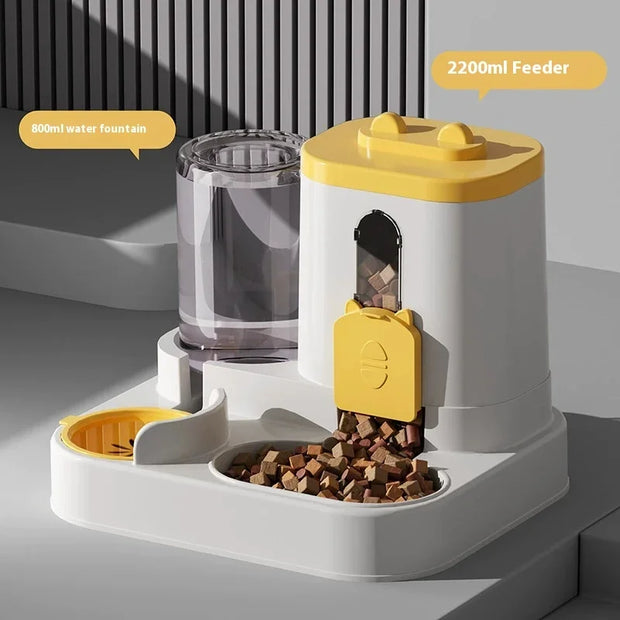 Alimentatore automatico per cani e distributore d'acqua Set mangiatoia e annaffiatoio per alimenti a gravità con ciotola per alimenti per animali Prodotti universali per animali domestici - My Store Pet