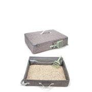 Lettiera per animali domestici da 1 pezzo, extra large, antispruzzo, impermeabile, portatile, pieghevole e mobile per uso esterno - My Store Pet