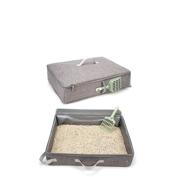 Lettiera per animali domestici da 1 pezzo, extra large, antispruzzo, impermeabile, portatile, pieghevole e mobile per uso esterno - My Store Pet