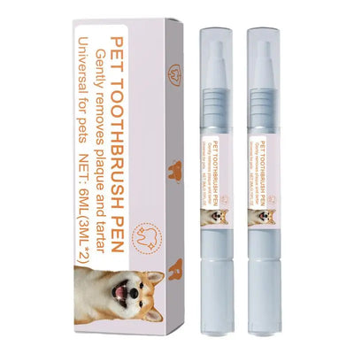 2 pezzi penna dentale per animali domestici penna per spazzolino da denti per cani alito fresco sbiancamento dei denti rimozione del tartaro cura orale del gatto strumenti per la pulizia dei denti di bellezza - My Store Pet