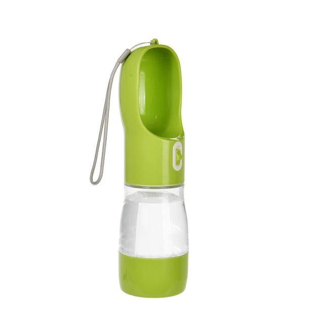 Dispenser portatile per bottiglie d'acqua per cani 2 in 1 Alimentatore per alimenti e acqua per animali domestici Camminate all'aperto Escursionismo Ciotole per cani di piccola taglia - My Store Pet