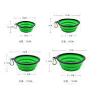 Ciotola pieghevole in Silicone per animali domestici ad alta capacità da 1000ml ciotola pieghevole per alimenti per cuccioli portatile da viaggio all'aperto per cani - My Store Pet