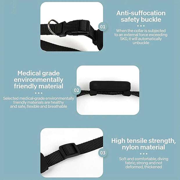 Gatto GPS Gatto Colla Protezione di sicurezza Batteria a lunga durata Pet Cat Locate Forniture per cuccioli di taglia media - My Store Pet