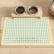 Tovaglietta anti-fuoriuscita per animali domestici pieghevole creativa in pelle PU Tappetino per ciotola per gatti impermeabile Tappetino per alimentazione alimentare per cani antiscivolo resistente all'olio - My Store Pet