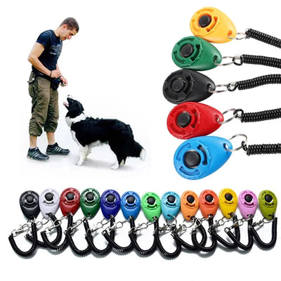 Clicker per addestramento del cane Pet Cat Dog Click Trainer Vari stili di aiuto Cinturino da polso regolabile Portachiavi con suono Repellente per cani Prodotto per animali domestici - My Store Pet