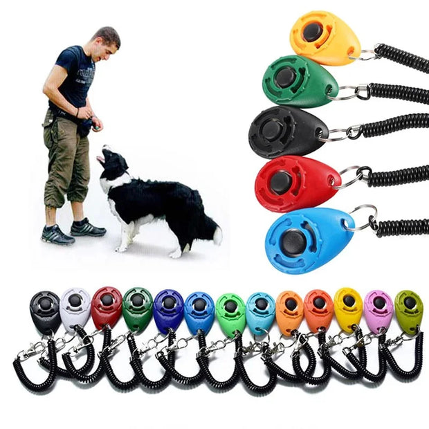 Clicker per addestramento del cane Pet Cat Dog Click Trainer Vari stili di aiuto Cinturino da polso regolabile Portachiavi con suono Repellente per cani Prodotto per animali domestici - My Store Pet