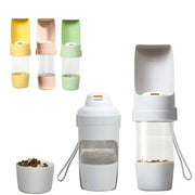 Bottiglia d'acqua da viaggio per animali domestici portatile con contenitore per alimenti pieghevole 2in1 ciotola per animali domestici cucciolo di cane gatto da viaggio bere alimentatore per alimenti - My Store Pet