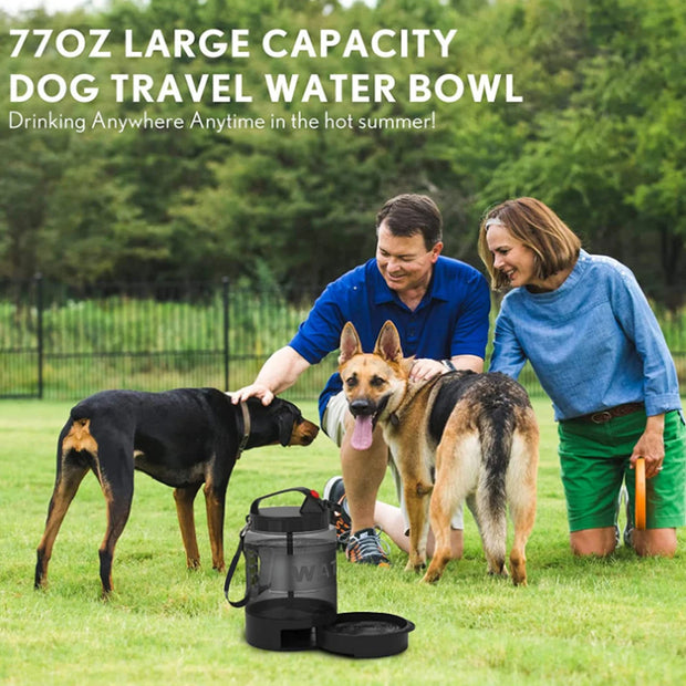 Bottiglia d'acqua per cani, dispenser portatile per bottiglie d'acqua per cani da viaggio da 77 once/2,2 litri, materiali di sicurezza per uso alimentare, perfetti per Trave - My Store Pet