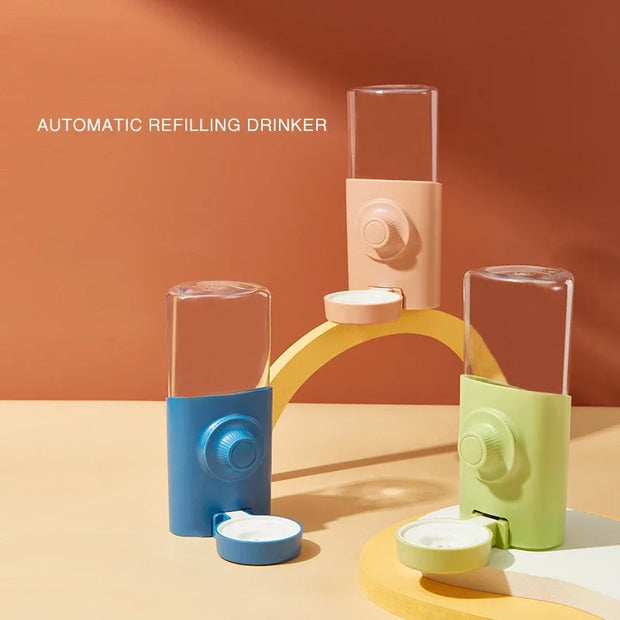 Distributore d'acqua Alimentatore automatico per animali domestici Ciotola sospesa Bottiglia d'acqua Contenitore per alimenti Dispenser per cuccioli Gatti Coniglio Cavia - My Store Pet