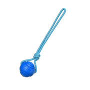 Giocattoli con palline per cani Palla di gomma rimbalzante Giocattoli da masticare Palla giocattolo per cani da compagnia con corde Giocattoli interattivi per giochi di cuccioli di grandi dimensioni - My Store Pet
