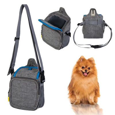 Borsa per cibo per cani per l'addestramento Dispenser per sacchetti di cacca integrato con cintura a doppia estremità con striscia riflettente - My Store Pet