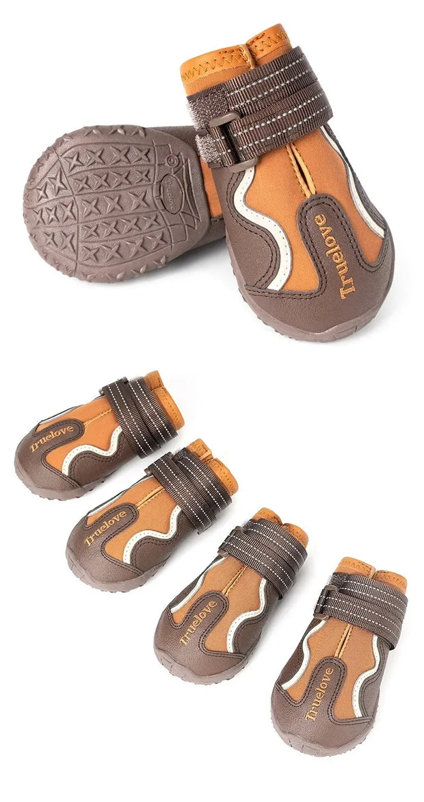 Scarpe per cani regolabili impermeabili calde e proteggono i piedi Scarpe riflettenti per cani di piccola taglia Prodotti per animali domestici facili da pulire - My Store Pet