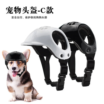 Caschi per animali domestici, casco per gatti, casco per cani-mini testa per esterni che protegge il cappello sicuro Casco per moto per cani Accessori per foto per animali domestici - My Store Pet