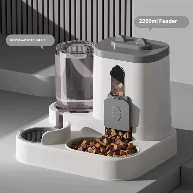 Alimentatore automatico per cani e distributore d'acqua Set mangiatoia e annaffiatoio per alimenti a gravità con ciotola per alimenti per animali Prodotti universali per animali domestici - My Store Pet