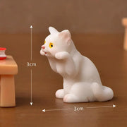 Grandi figurine di gatti carini dall'aspetto reale Display giocattolo Ornamento di plastica per gatti Accessori multiuso per gattini - My Store Pet