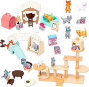 Giocattoli per gatti per bambini Giochi di finzione Set di personaggi per gatti Giocattoli per bambini Giochi di ruolo interattivi per gatti Centro realistico per la cura dei gatti - My Store Pet
