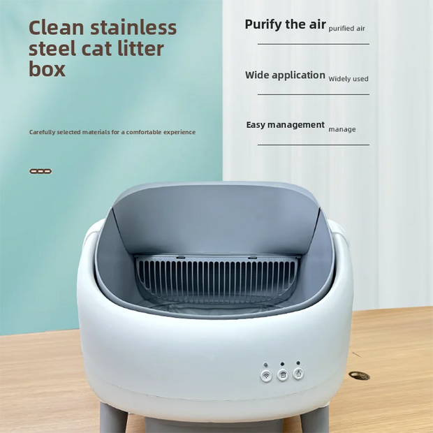 Toilette intelligente per gatti per animali domestici, lettiera elettrica per gatti, grande paletta automatica per cacca, lettiera per gatti per evitare schizzi all'esterno - My Store Pet