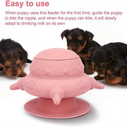 Mangiatoia per il seno in silicone per animali domestici, mangiatoia multifunzionale per ciuccio per animali domestici, biberon per cuccioli, contenitore per alimenti per gattini, cani e gatti - My Store Pet