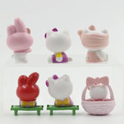 Gatto KT, 6 tipi di cestini di fiori, ciondolo portachiavi, ornamento per torta, ornamento per auto, simpatico gatto. - My Store Pet