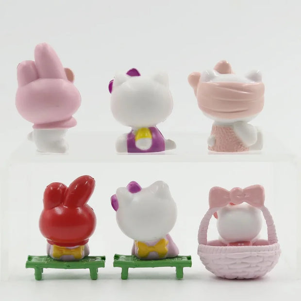 Gatto KT, 6 tipi di cestini di fiori, ciondolo portachiavi, ornamento per torta, ornamento per auto, simpatico gatto. - My Store Pet