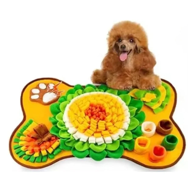 Cane Olfactory Tappeto Zerbino Sniffing Pad Puzzle per cani Ciotola per alimentazione lenta Dispenser di cibo Tappeto Naso Odore Formazione Lavabile Giocattoli per cani - My Store Pet