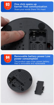 Pulsante di comunicazione per animali domestici Scatola audio per cani Addestramento Giocattoli parlanti Batteria a lunga durata Registrazione Altoparlante Spremere Dare voce - My Store Pet