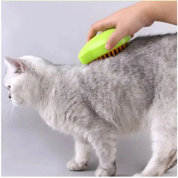 Pettine accessori per gatti 3-in-1 gatti prodotti per animali domestici gatti elettrici spazzola per capelli spruzzatore forniture per toelettatura strumento per massaggio a vapore animali domestici - My Store Pet