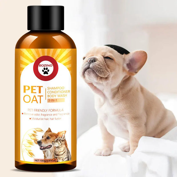 Shampoo e balsamo per animali domestici 3 in 1 Crema idratante senza zolfo organico a base vegetale senza strappo per animali domestici, gatti e cani - My Store Pet