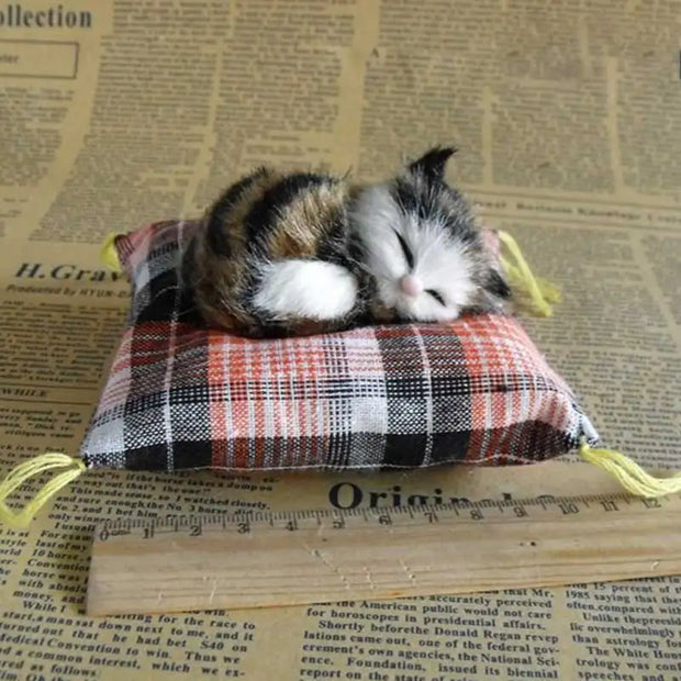 Simulazione Ornamenti giocattolo per gatti Simulazione Animale Fiore Cuscino di stoffa per gatti Pisolino per gatti Ornamenti per bambole da tavolo per gatti - My Store Pet
