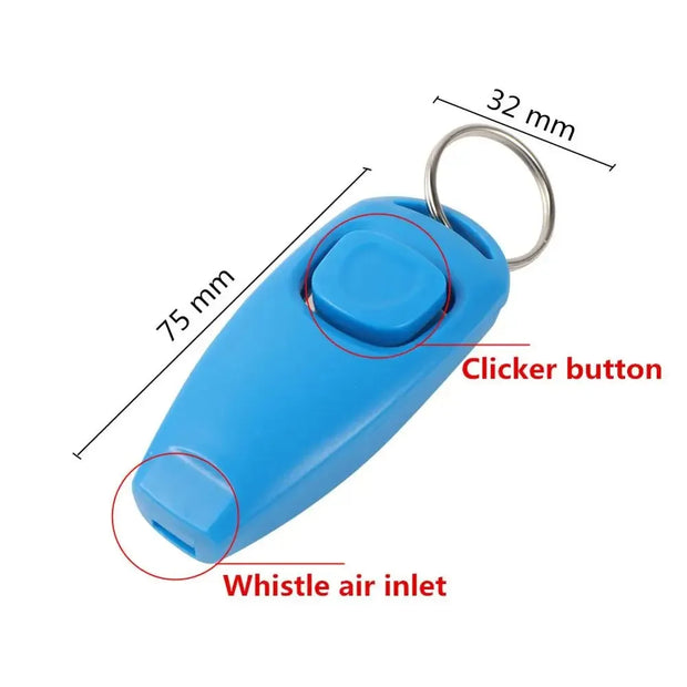 1 Pz Pet Dog Fischio E Clicker Pet Multifunzionale 2-in-1 Clicker Cucciolo Smettere di Abbaiare Aiuto Alla Formazione Clicker Trainer Portatile - My Store Pet