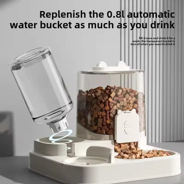 Alimentatore automatico per cani e distributore d'acqua Set mangiatoia e annaffiatoio per alimenti a gravità con ciotola per alimenti per animali Prodotti universali per animali domestici - My Store Pet