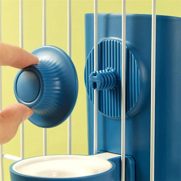 Distributore d'acqua Alimentatore automatico per animali domestici Ciotola sospesa Bottiglia d'acqua Contenitore per alimenti Dispenser per cuccioli Gatti Coniglio Cavia - My Store Pet