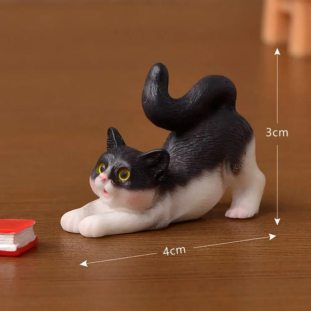 Grandi figurine di gatti carini dall'aspetto reale Display giocattolo Ornamento di plastica per gatti Accessori multiuso per gattini - My Store Pet