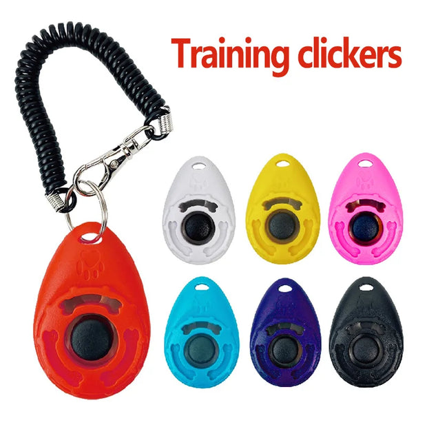 Clicker per addestramento del cane Pet Cat Dog Click Trainer Vari stili di aiuto Cinturino da polso regolabile Portachiavi con suono Repellente per cani Prodotto per animali domestici - My Store Pet