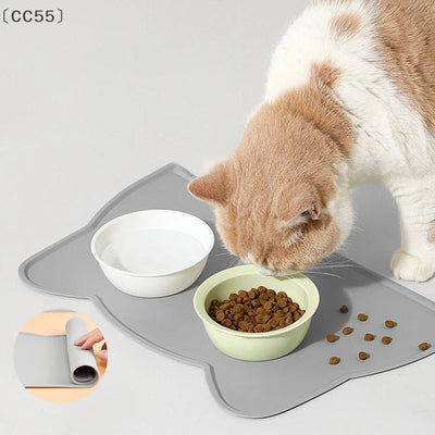 maveraCC55 Estera per gatti in silicone di grado alimentare Anti-sporco Facile da pulire Gatti Tappetini per cani Tappetino antiscivolo impermeabile a prova di perdite Prodotto per animali domestici - My Store Pet