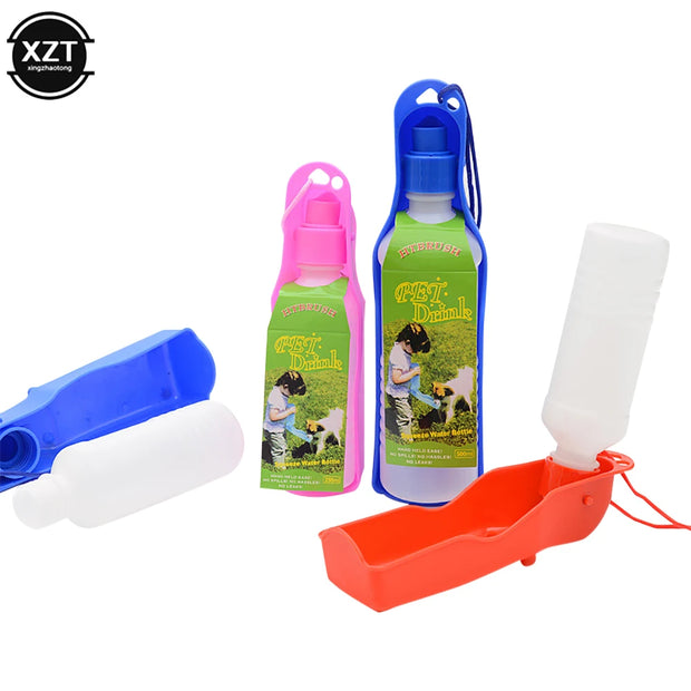 Bottiglia d'acqua per cani da compagnia in plastica portatile da viaggio all'aperto ciotola per l'alimentazione dell'acqua potabile pieghevole bollitore automatico per l'alimentazione dell'acqua - My Store Pet