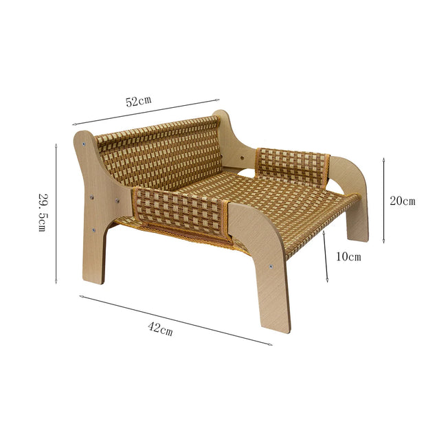 Nuovo prodotto divano per gatti, lettino per gatti, tappetino in rattan, divano per animali domestici, universale per gatti e cani, forniture per animali domestici resistenti ai graffi e senza spargimento - My Store Pet