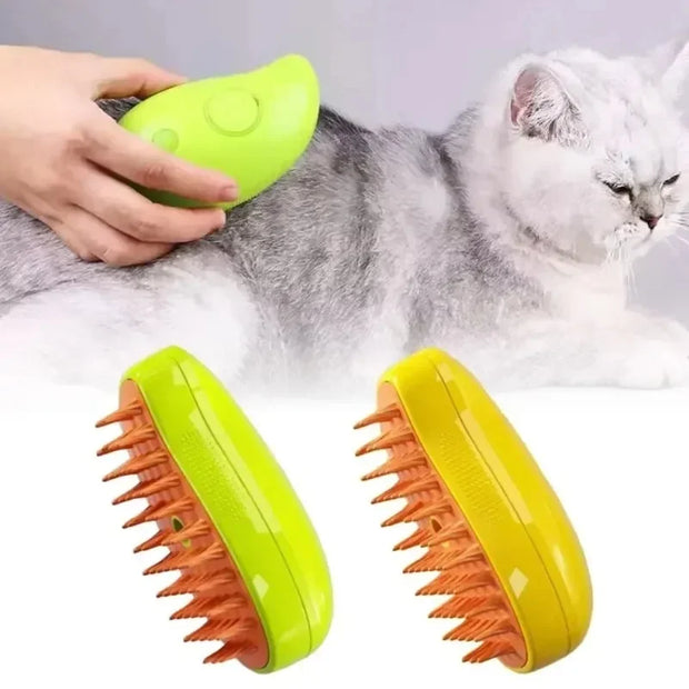 Pettine accessori per gatti 3-in-1 gatti prodotti per animali domestici gatti elettrici spazzola per capelli spruzzatore forniture per toelettatura strumento per massaggio a vapore animali domestici - My Store Pet
