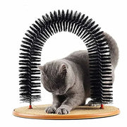 Giocattolo per gatti Arco Self Groome Pamper Felino con massaggio Toelettatura Spazzola per sfregamento con tiragraffi Giocattolo per gatti Giocattoli interattivi - My Store Pet