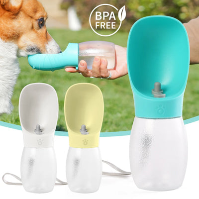 Distributore di bottiglie d'acqua per cani da compagnia per cani di piccola taglia Gatti Viaggi all'aperto Camminare Cuccioli Ciotole per bere Bulldog francese Carlino Alimentatore - My Store Pet