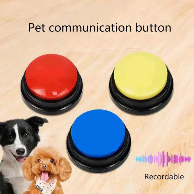 Scatola audio per animali domestici Pulsante parlante registrabile Registratore vocale per gatti Forniture per comunicazioni Addestramento Spremere Giocattoli per cani Accessori per cuccioli - My Store Pet