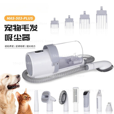 Tagliacapelli multifunzionale per animali domestici, aspirazione per cani e forbici per uso domestico, set aspirapolvere per peli di gatto - My Store Pet