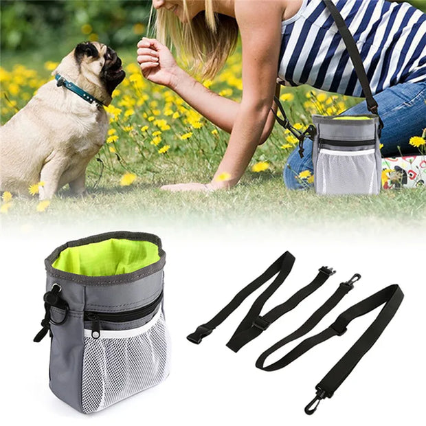 Borsa per snack per cani da compagnia Tratta cibo Obbedienza Borsa da esterno Grande capacità Comodo pratico pacchetto di addestramento per cani alla moda - My Store Pet