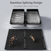 Tappetino per lettiera per gatti Tappetino impermeabile a doppio strato Tappetino per lettiera per animali domestici Tappetino pulito Prodotti per gatti Accessori Forniture per la pulizia degli animali domestici - My Store Pet